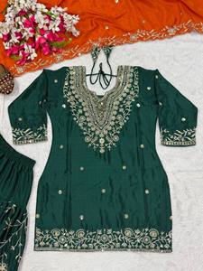 Meilleure qualité tenue traditionnelle indienne costume pakistanais pour femmes Eid Ramzan spécial Salwar Kameez Dhoti Style pantalon naturel - Product Image 4