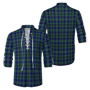 Chemise de kilt écossais traditionnel Strathallan moderne pour homme, motif tartan Jacobite authentique, à lacets - Product Image 1