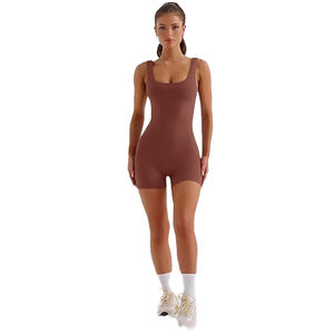 ชุดบอดี้สูทโยคะสำหรับผู้หญิง แบบจั๊มสูทไร้ตะเข็บ แขนยาว เอวสูง ผ้ายืดสแปนเด็กซ์ โพลีเอสเตอร์ สำหรับออกกำลังกาย - Product Image 5
