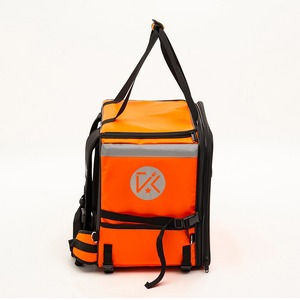 Mochila grande de nuevo diseño, multifuncional, de gran capacidad, color naranja, para entrega de comida. - Product Image 3