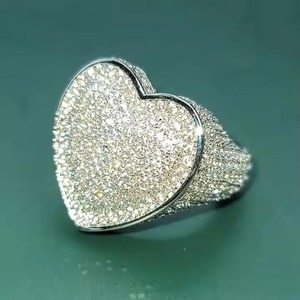 Hot Selling VVS Moissanite 925 Sterling <b>Silver</b> <b>Ring</b> Gold Plated Fine Jewelry <b>Men</b> Women HipHop Style Hiphop Style <b>Ring</b> - Product Image 4