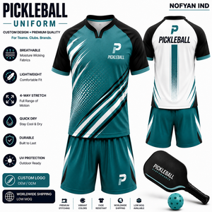 Fabricant d'uniformes de pickleball personnalisés OEM ODM, maillots et shorts de pickleball par sublimation, vente en gros de vêtements de sport d'équipe, marque privée F - Product Image 5