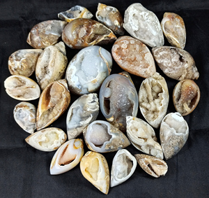 Natural Shell Druzy Gemstone Cabochon Crystal <b>Quartz</b> Mix Shape and Size Semi Precious Cabochon Wholesale Lot - Product Image 4