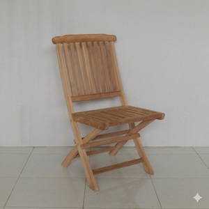Solid <b>Teak</b> Wood Traditional Design Folding Garden <b>Chair</b> Tapered Legs Outdoor Dining Furniture Well Sanded Finish Model CHA38 - Product Image 1