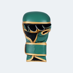 Guantes de MMA de Cuero PU Verde, Protección Completa para los Dedos, Cierre de Gancho y Bucle en la Muñeca, Ligeros, Transpirables, Unisex, Mayores de 14 Años, para Competencia Profesional - Product Image 3
