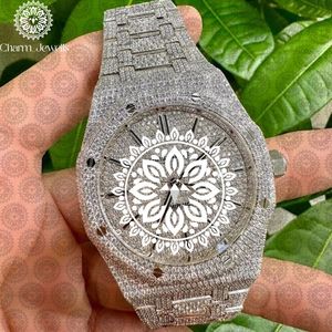 Montre de luxe en acier inoxydable Charm Jewells, boîtier polygonal de 42 mm, quartz analogique, lumineuse, montre de mode pour homme - Product Image 1