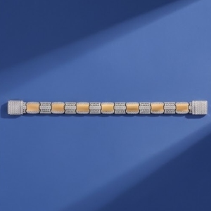 925 Silver Gold Tone Designer Link Bracelet for <b>Men</b> and Women CZ Stone Luxury Adjustable Jewelry Gift - Product Image 1