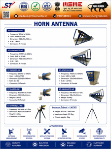 เสาอากาศแบบ ST Horn 18GHz ถึง 50GHz หัวต่อแบบ N Female กันน้ำ IP67 เสาอากาศไมโครเวฟ ST-03M08GT1-NE - Product Image 1