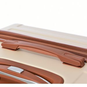 Nuovo modello 3 pezzi espandibile ABS Hardshell set di bagagli resistente 20 ''24'' 28 ''valigia TSA lucchetto Beige marrone Spinner ruote bagaglio - Product Image 5