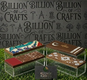 Boîte cadeau de luxe en bois fait main pour l'Aïd, avec incrustation florale, rectangulaire, pour chocolats, dattes et fruits secs du Ramadan - Product Image 4