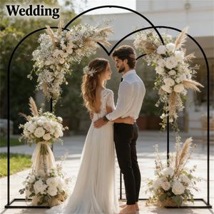 Set di 3 Archi Decorativi per Matrimonio con Cornice Nera Arcuata e Supporto in Metallo - Product Image 2