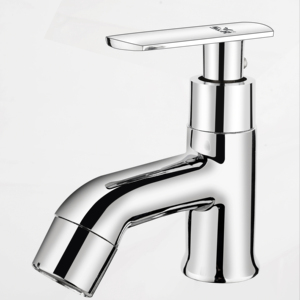 Robinet de lavabo en alliage de zinc à corps long et durable, à montage sur colonne, pour salle de bain et évier de cuisine, usage plomberie - Product Image 1