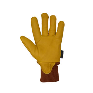 Guantes de Trabajo de Cuero con Puño Tejido Antideslizante, Duraderos, de Uso General, Guantes de Seguridad - Product Image 2