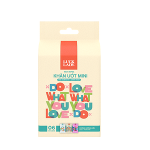 Pack of 6 Mini Bags of Luck Lady Mini Wet <b>Wipes</b> 10 Pieces Fragrance-Free Customized Mini Wet <b>Wipes</b> Outdoor <b>Travel</b> Tissue - Product Image 5