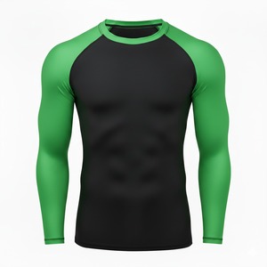Custom Sublimated <b>Compression</b> Rash Guard - <b>Long</b> <b>Sleeve</b> BJJ Training Workout <b>Shirt</b> for Men - Product Image 3