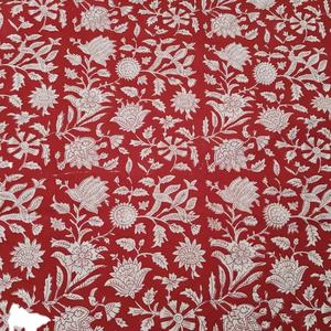 Tela 100% Algodón Puro, Hermoso Estampado Floral Indio Hecho a Mano, Multicolor, Ecológico, Bolsas de Accesorios para Mujeres, Niños y Niñas - Product Image 1