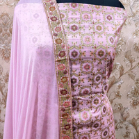 Costume en soie pure Banarasi 3 pièces jaal