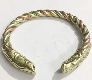 3 Brass Mix Twisted Heart Romantic <b>Silver</b> Plated Unisex <b>Cuff</b> Bangles - Product Image 1