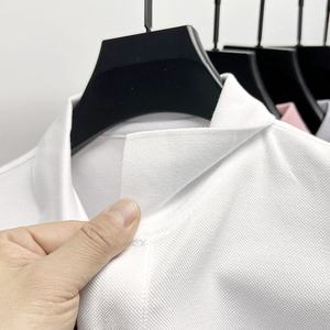 Chemise décontractée et professionnelle pour homme en tissu tricoté solide de haute qualité, en spandex et polyester, 220 GSM, respirante, à manches courtes - Product Image 2