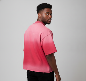 Camiseta Oversize Rosa de Calidad Premium con Efecto Desgastado por el Sol, Estilo Vintage, Lavado Ácido, para Hombre - ¡Gran Oferta! - Product Image 2