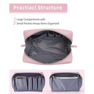 Borsa da viaggio per cosmetici da donna e ragazza con scomparti, beauty case per trucchi, pratica e conveniente - Product Image 2