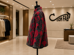Abrigo de Invierno para Mujer, Tejido de Terciopelo con Bordado Floral, Relleno de Algodón Transpirable, Estilo Boho, Manga Larga, Corte Regular, para Fiesta - Product Image 4