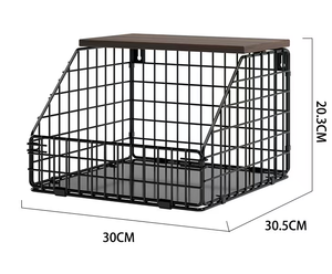 Étagère de rangement de cuisine murale en fer à double niveau, personnalisable, non pliable, multi-usages pour la maison, les restaurants, les hôtels - Product Image 3
