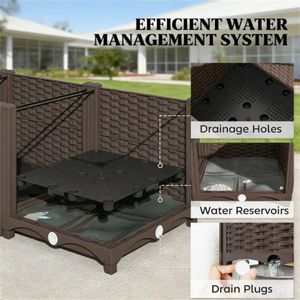 Fioriera Rialzata Marrone per Giardino, Vaso e Contenitore per Piante da Esterno - Product Image 4