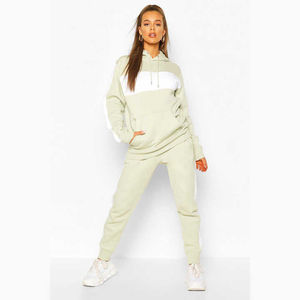 Wholesale <b>Plus</b> <b>Size</b> Casual Solid Stylish Women Winter Hooded Tracksuit Set 2-Piece Outfit Jogger Pants Fashion Sportswear - Product Image 5