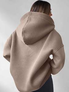 King Wears Winter Embroidered <b>Zip</b>-<b>Up</b> Hoodies Women <b>Men</b> Couples <b>Fleece</b> Solid Regular Fit 100% Organic Cotton 300g Breathable - Product Image 2