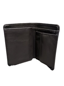High Quality Men's Genuine Leather <b>Wallet</b> Custom Card Holder Lightweight Mini <b>Smart</b> Slim Design Long Length Fold Closure Coin - Product Image 2