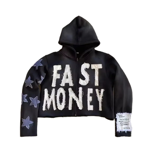 Women's Custom Printed Front Ruffles Winter Heavyweight 100% Cotton Fleece Lined Full Sleeve Pullover Hoodie Anti-wrinkle - Product Image 1