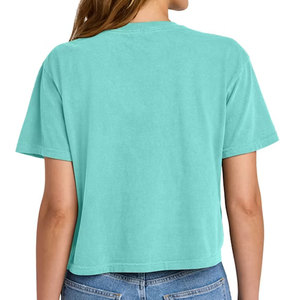 High Quality <b>Crop</b> Tee Mockup Boxy Fit Female Model Summer Cropped T-Shirt Digital Logo - Product Image 3