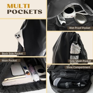 Mochila Deportiva con Cordón y Compartimento para Zapatos, Bolsa Deportiva para Fútbol, Baloncesto, Natación, Playa, Viajes, Hombres, Mujeres, Venta al Por Mayor - Product Image 6