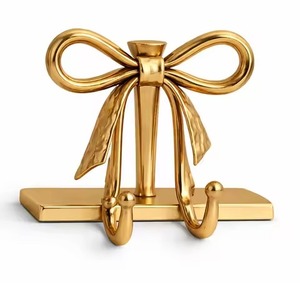 Luxury Metal <b>Stocking</b> <b>Holder</b> Decorative Christmas Hanging Accessory for Festive Holiday Displays - Product Image 4