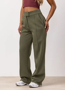 Conjunto Deportivo de 2 Piezas para Mujer, Color Caqui Cálido, Estilo Casual, con Sudadera y Pantalones de Felpa, Transpirable y Ecológico - Product Image 5