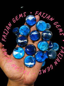 Cabujones de labradorita de forma redonda natural, piedras preciosas sueltas para la fabricación de joyas, piedra colgante de mezcla de todos los tamaños - Product Image 2