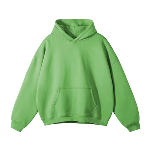 High Quality Stringless Hoodie Pullover <b>Thick</b> <b>Fleece</b> Oversize Loose Custom 350gsm Cropped Hoodie Plus Size Men's Hoodies - Product Image 5