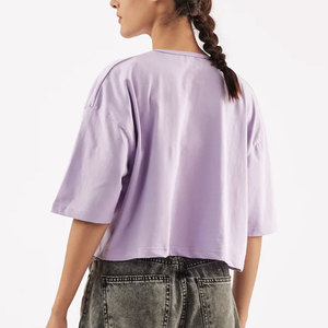 Comfortable Fit Stylish With New Arrival Good Supplier High Quality Best Service New Design Street Wear Printed Women <b>Crop</b> <b>Top</b> - Product Image 3