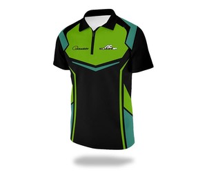 Polo de course personnalisé pour équipe, respirant, séchage rapide, avec logos de sponsors imprimés, tenue pour équipe de sport automobile - Product Image 3