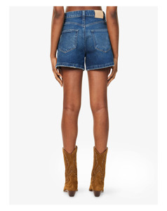 Shorts en jean pour femme de haute qualité, taille haute, coupe large, ourlet cousu, décontractés, pour la gym et l'été, faible MOQ - Product Image 4