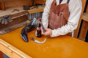 Vintage Eco-Friendly Rustic Buffalo Horn Handle Bottle Opener Unique Handcrafted <b>Kitchen</b> Tool Corkscrews Openers Housewarming - Product Image 2