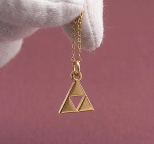 Pendentif triangle géométrique minimaliste en argent sterling 925 massif, plaqué or, collier avec breloque triangle, bijoux géométriques modernes - Product Image 5