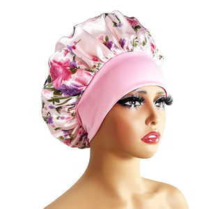 Nouveau bonnet en satin de soie pour dormir la nuit, pour femmes aux cheveux bouclés ou tressés, imprimé multi-styles - Product Image 5