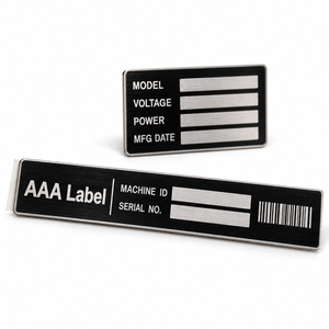Serial Number <b>Metal</b> <b>Plate</b> Custom Aluminum Equipment Identification Tag OEM Manufacturer - Product Image 1