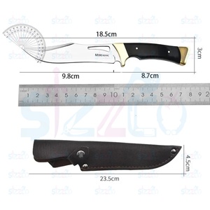 Cuchillo Bowie de Supervivencia Hecho a Mano, Hoja de Acero D2, Mango de Micarta Negra, 58-60HRC, Alto Pulido, Funda de Cuero, OEM, El Mejor Regalo para Él - Product Image 2