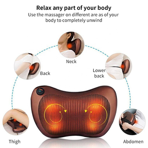 Almohada de Masaje Recargable para Espalda y Cuello con Calor, Amasamiento Profundo de Tejidos, Masajeador Eléctrico Portátil para Casa y Auto - Product Image 4
