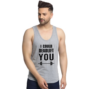 Débardeur imprimé personnalisé pour hommes, vêtements de sport décontractés à séchage rapide, maillot de musculation élégant de grande taille avec tissage tricoté sans manches - Product Image 1