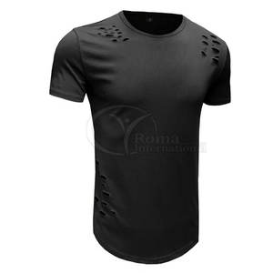 Camiseta de Hombre, Corte Ajustado, Elástica, Desgastada, Manga Corta, Verano, Moda, Personalizada, Casual - Product Image 5