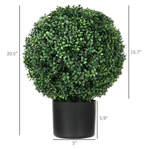 Set di 2 Alberi Artificiali e Vasi di Fiori per Arredamento Interno - Product Image 6
